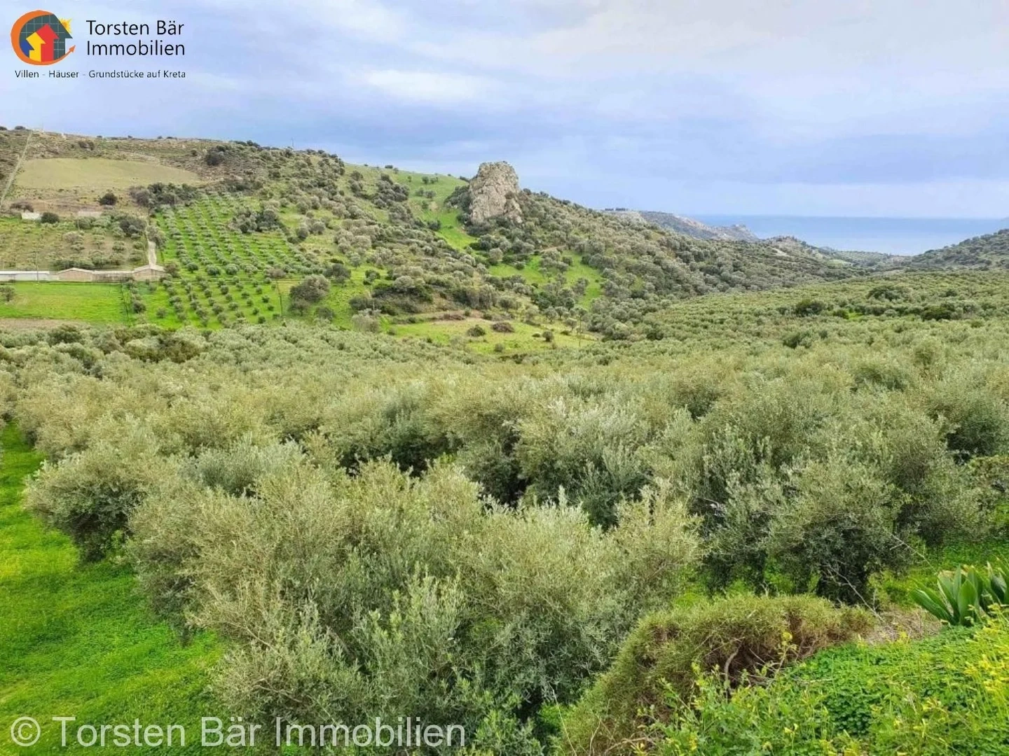 1 - sea view plot of land for sale in agia galini crete greece