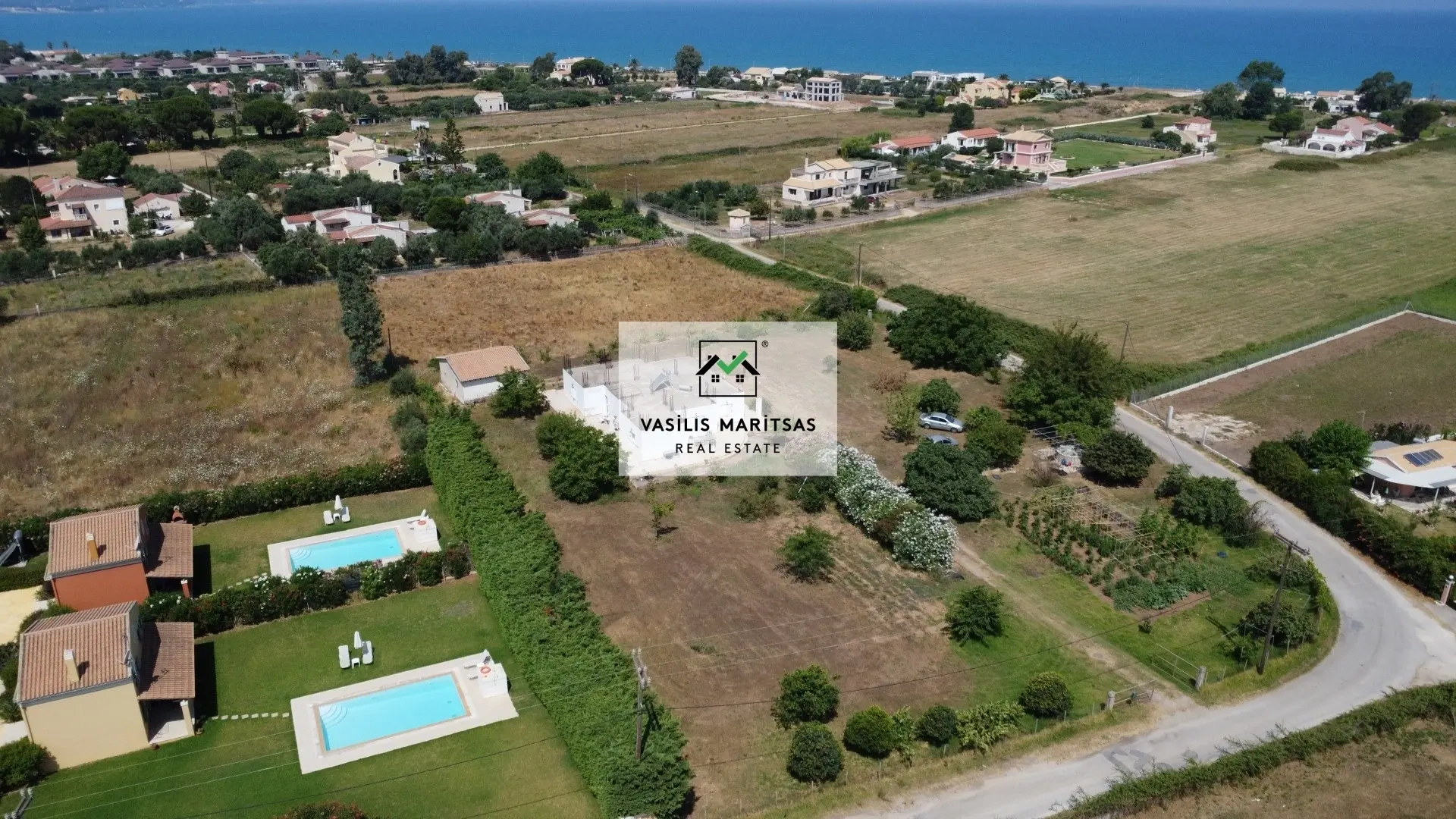 2 - vente maison plage à pied corfu îles ioniennes grèce