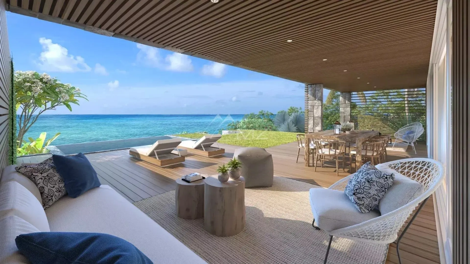 2 - vente appartement pieds dans l'eau balaclava pamplemousses île maurice