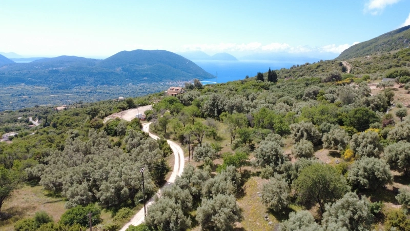 1 - vente terrain vue mer lefkada îles ioniennes grèce
