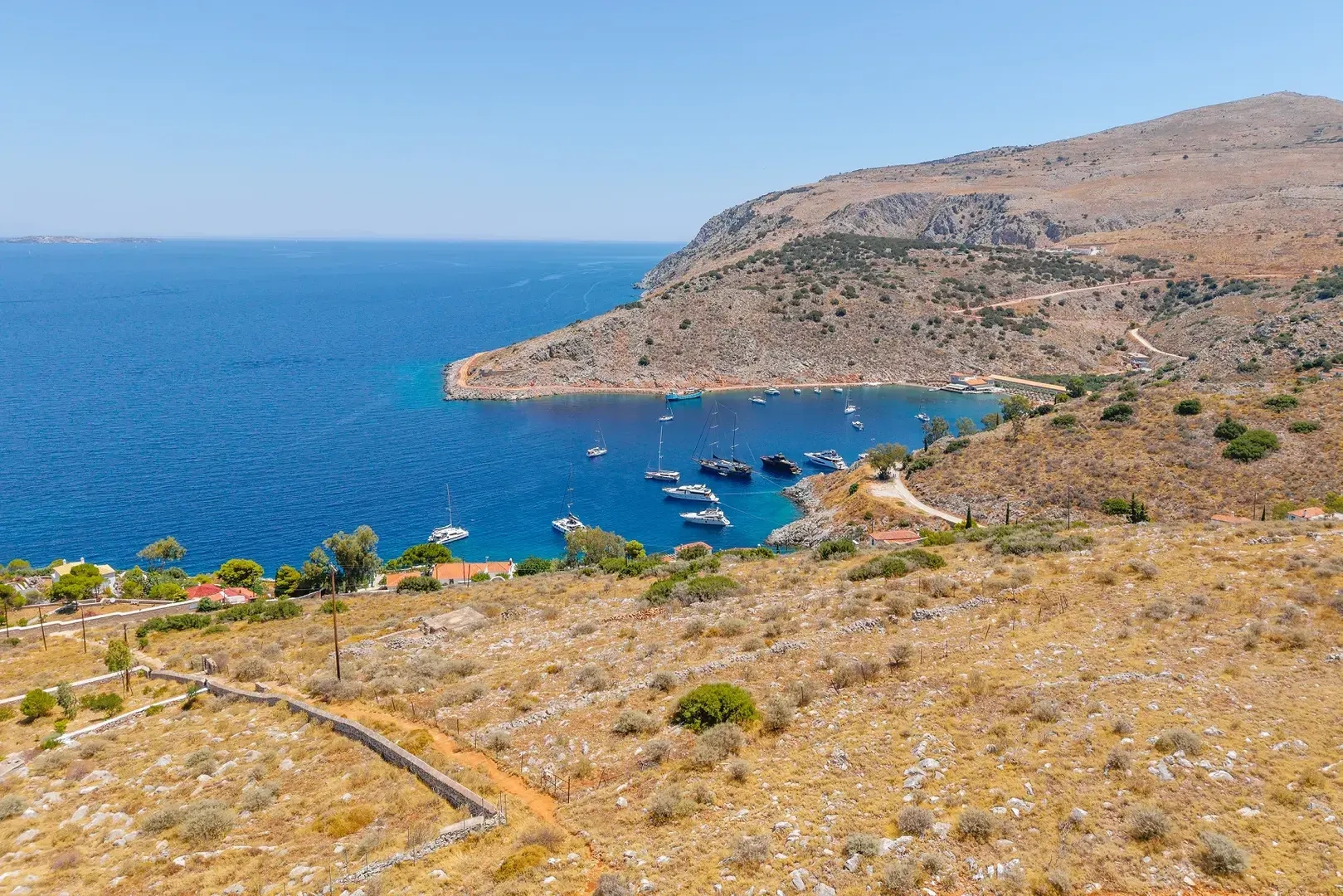 1 - sea view plot of land for sale in hydra attica greece