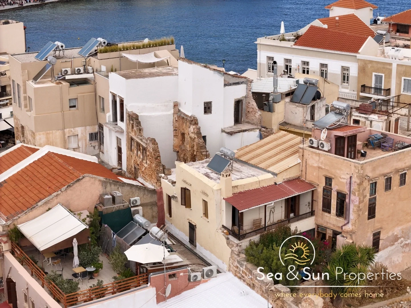 1 - venda edifício vista de mar chania creta grécia
