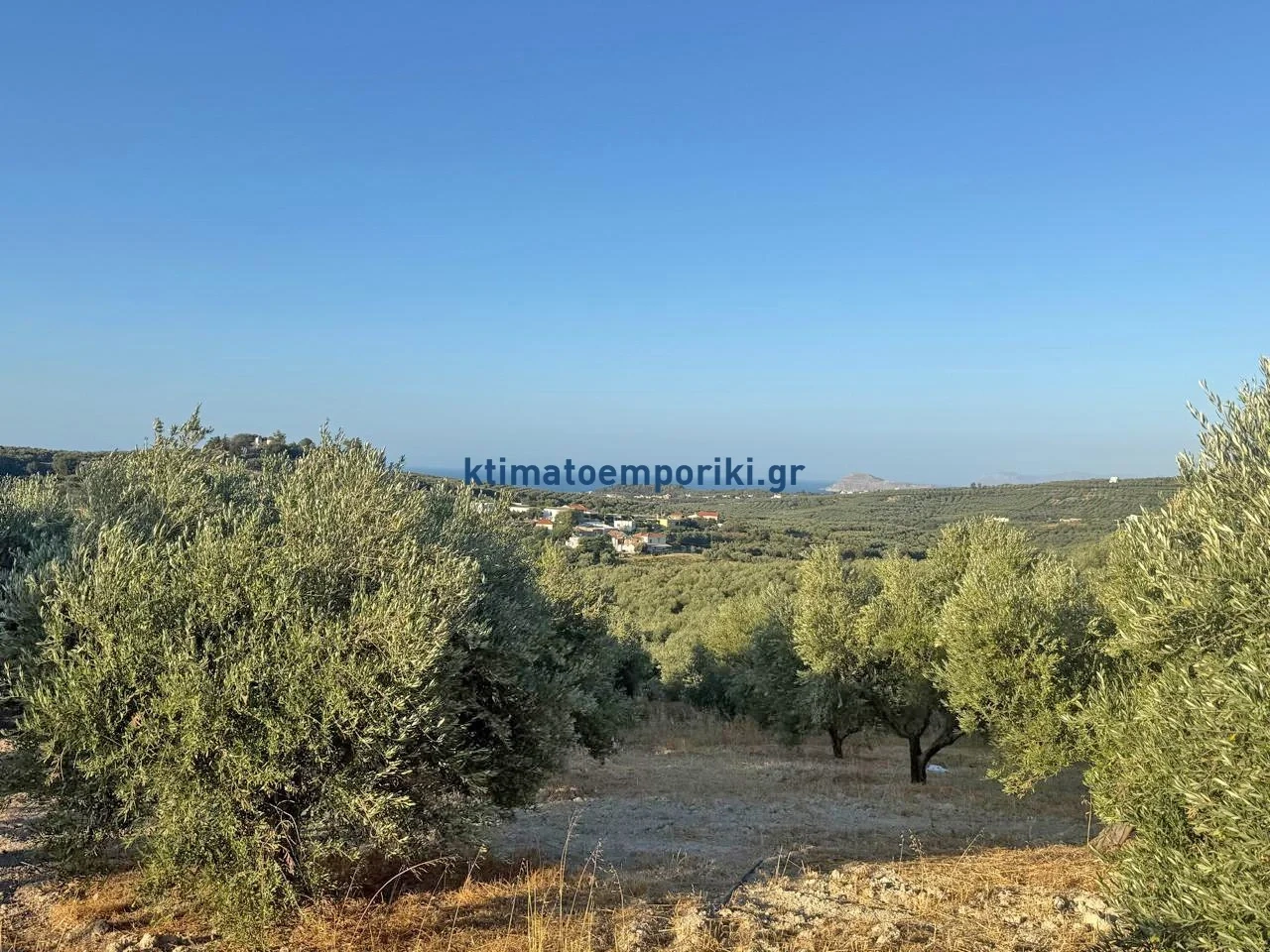 1 - sea view plot of land for sale in platanias crete greece