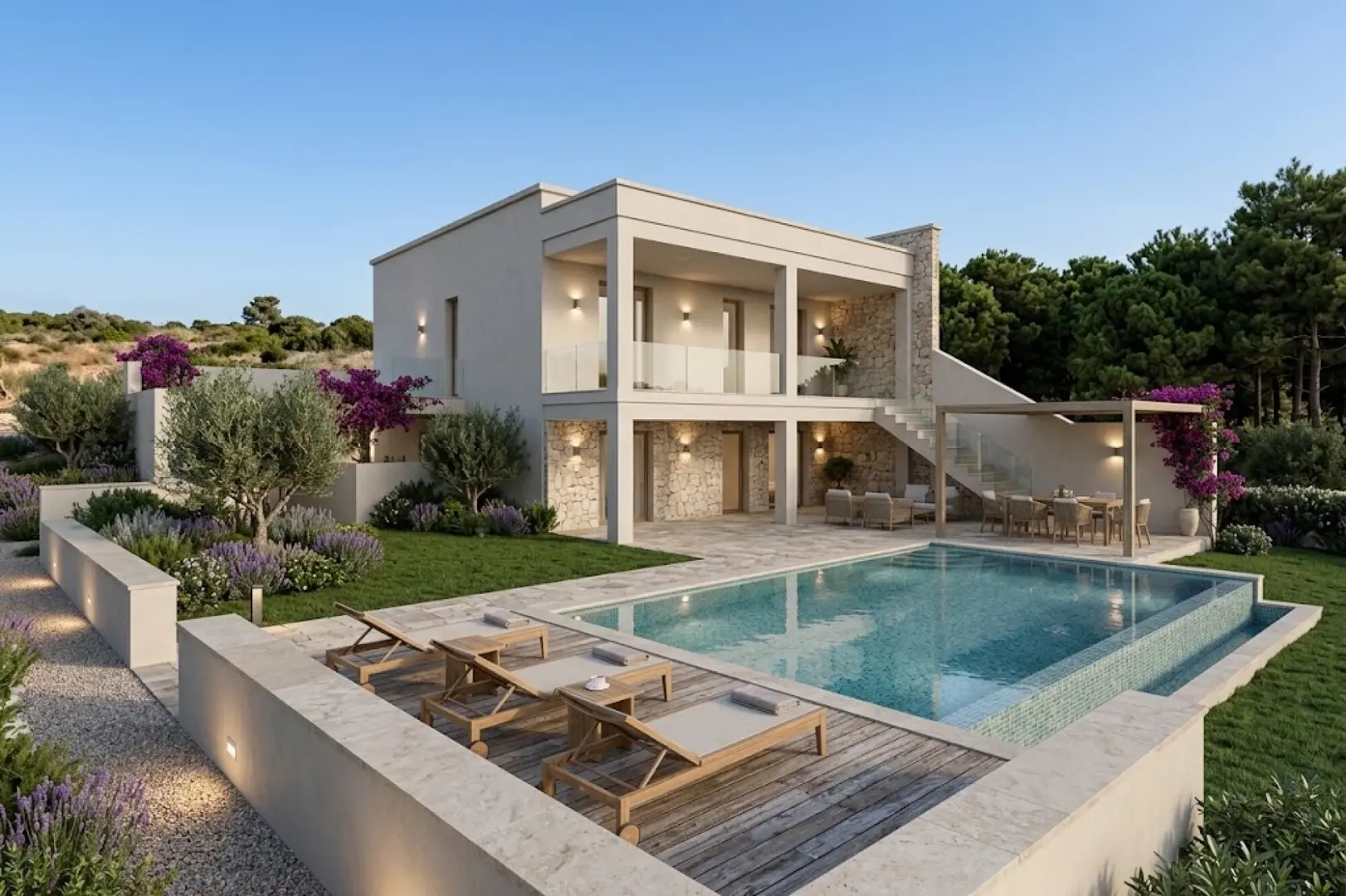 6 bedroom sea view house with terrace