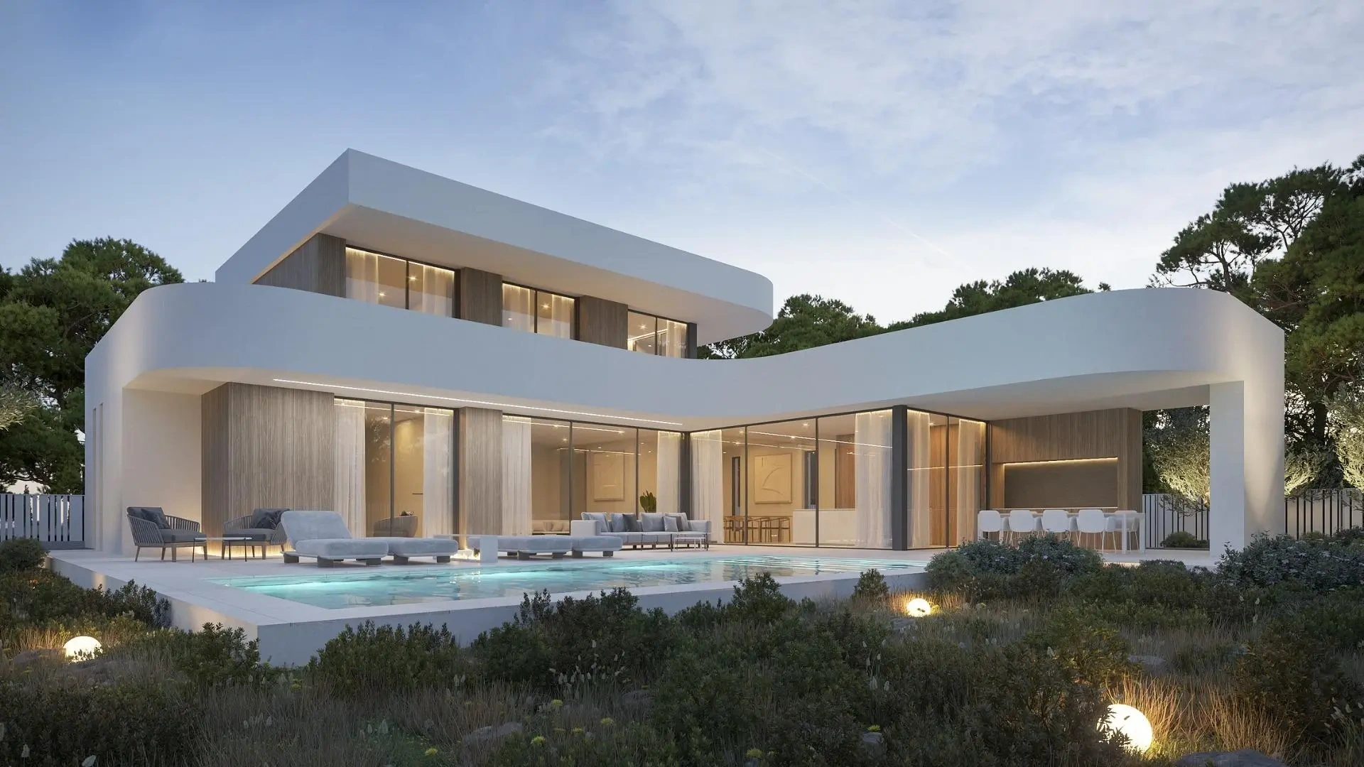 4 bedroom sea view house with swimming pool