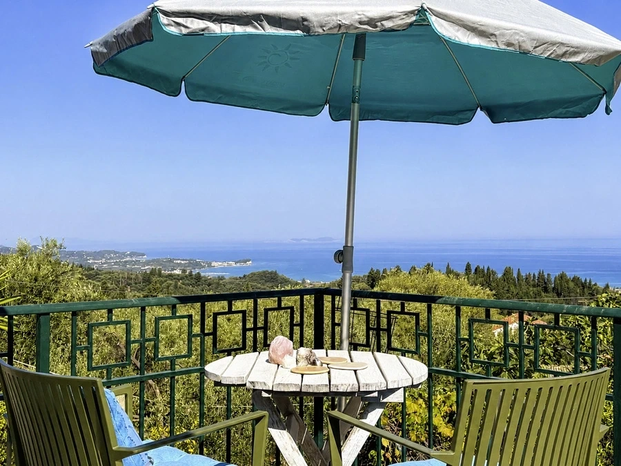 1 - vente villa vue mer karousádes îles ioniennes grèce