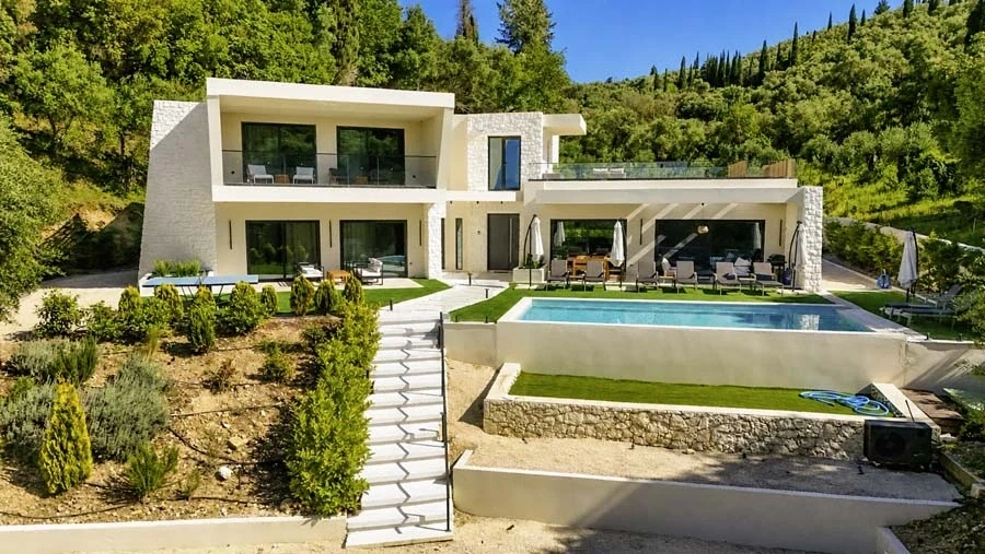 1 - vente villa vue mer acharavi îles ioniennes grèce