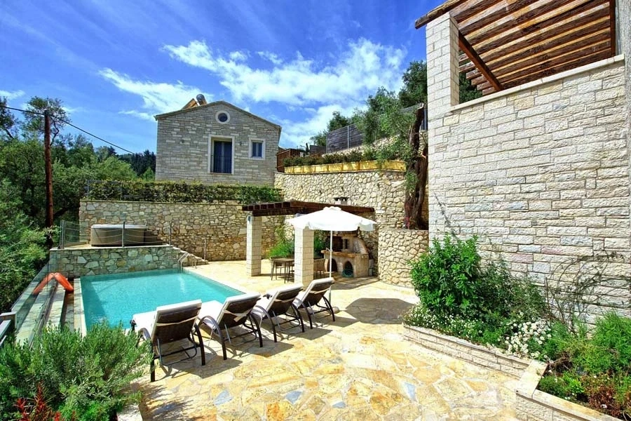 2 - vente villa vue mer agní îles ioniennes grèce