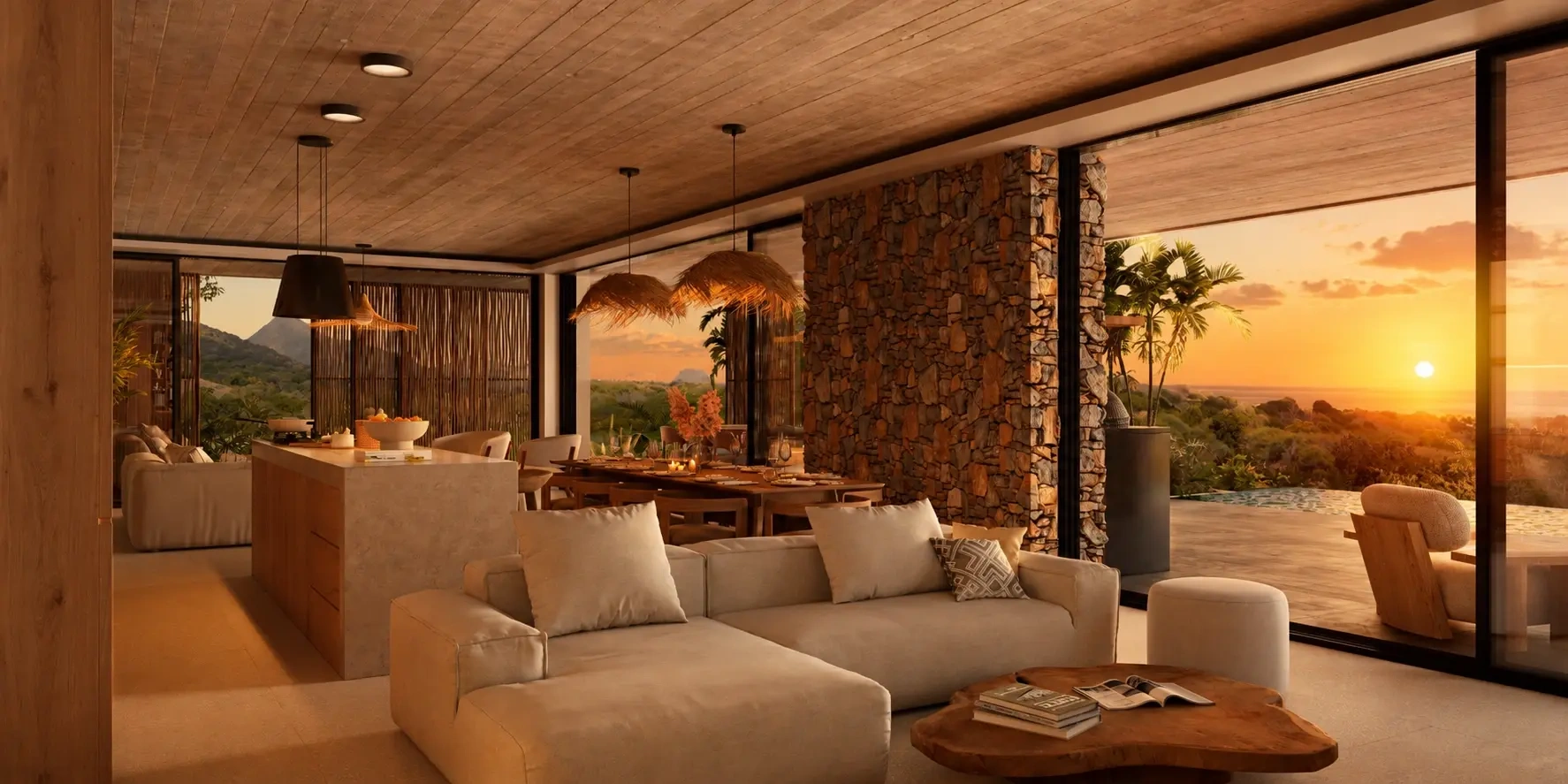 Maison vue mer avec piscine