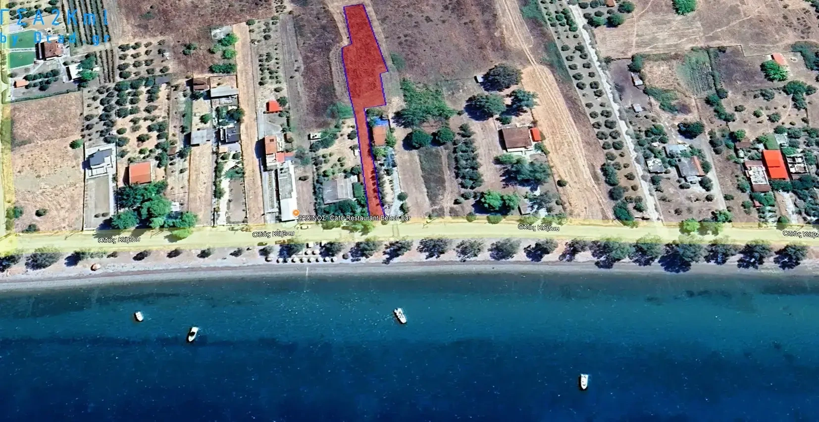 2 - vente terrain pieds dans l'eau licháda grèce centrale grèce