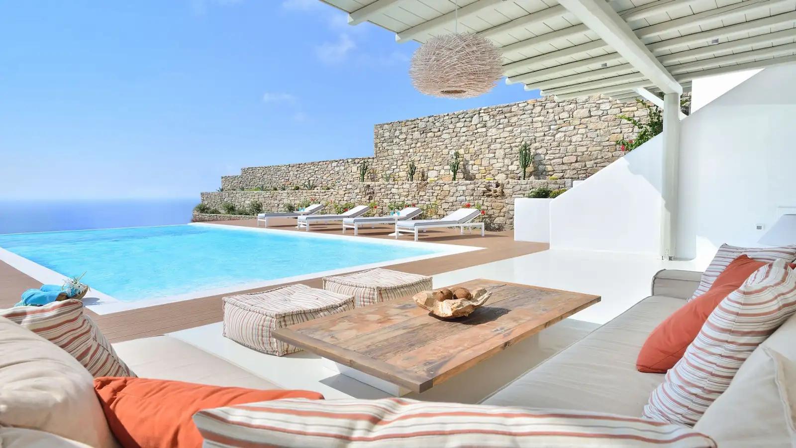 2 - sea view house for vacation rentals in mykonos - cyclades south aegean greece