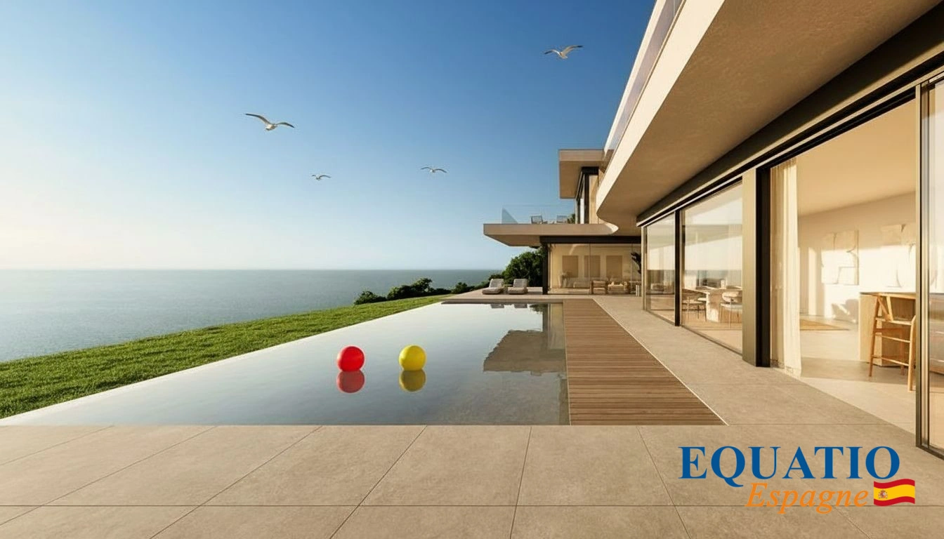 Casa vista al mar con piscina