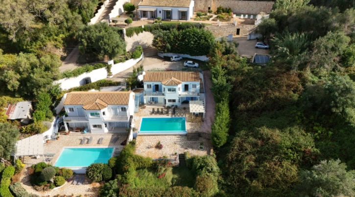 2 - venta casa vista al mar pélekas islas jónicas grecia