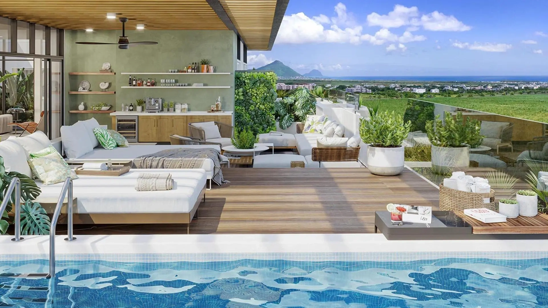 1 - venta apartamento vista al mar cascavelle rivière noire mauricio