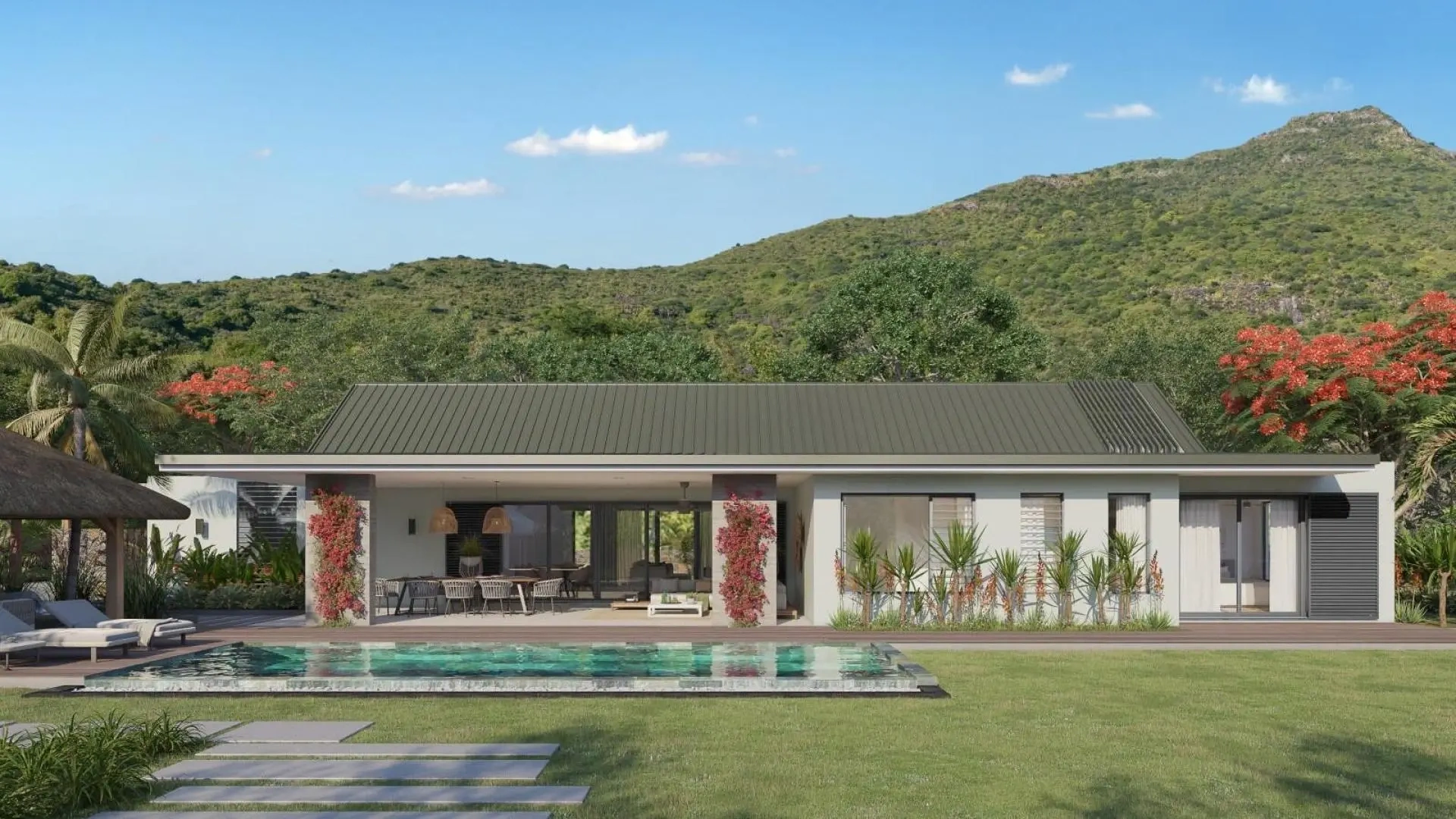 1 - vente villa tamarin rivière noire île maurice