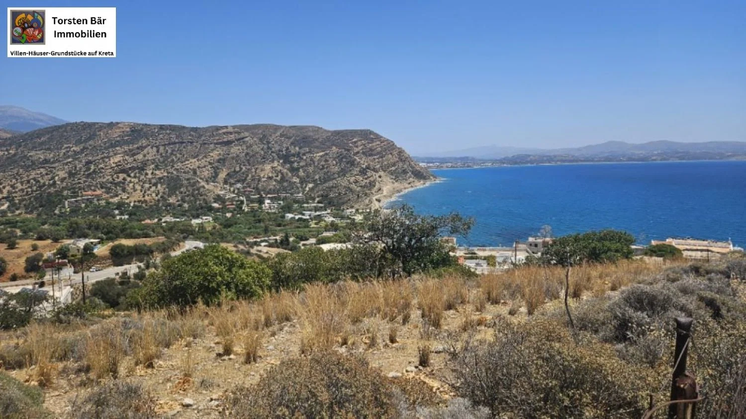 2 - sea view plot of land for sale in agia galini crete greece