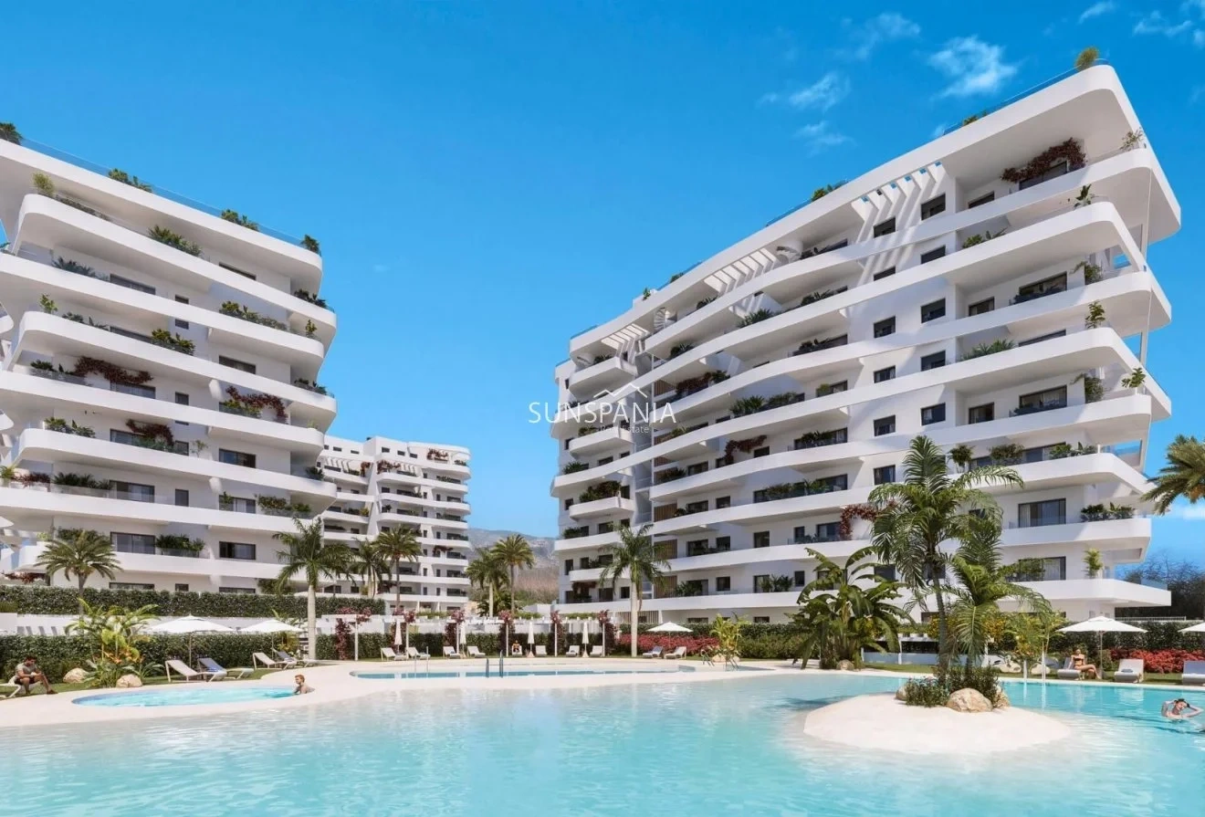 2 - продажа квартира пляж пешком la vila joiosa/villajoyosa валенсия испания