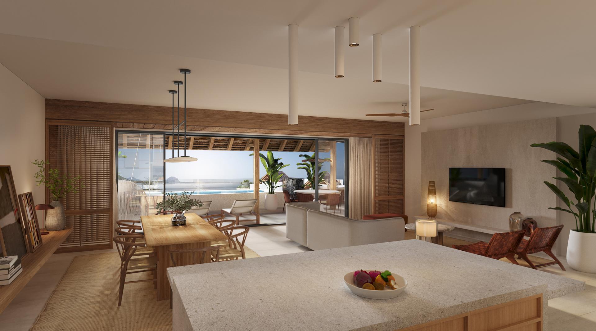 2 - vente appartement vue mer flic en flac rivière noire île maurice