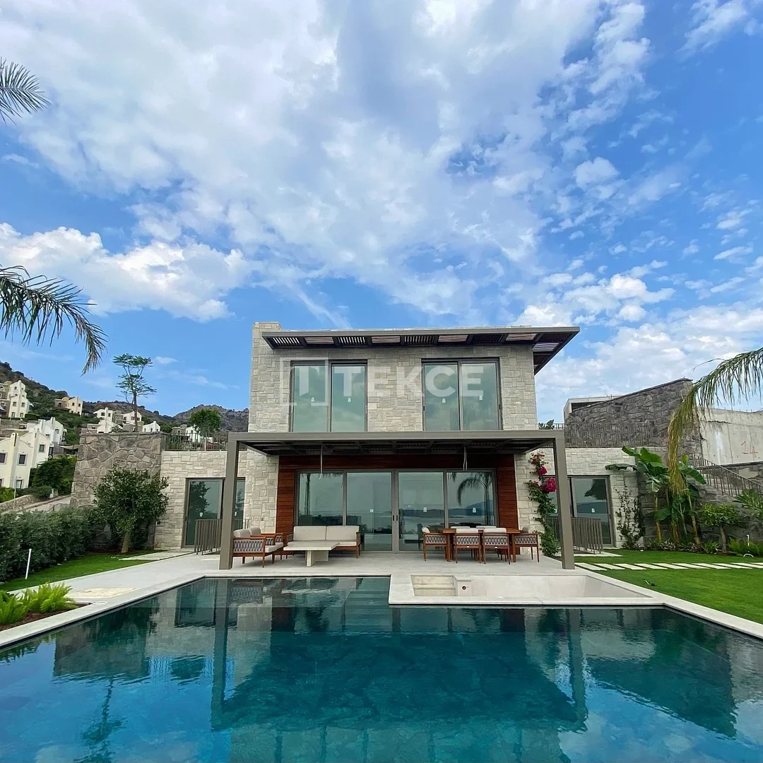 2 - продажа дом вид моря bodrum muğla турция