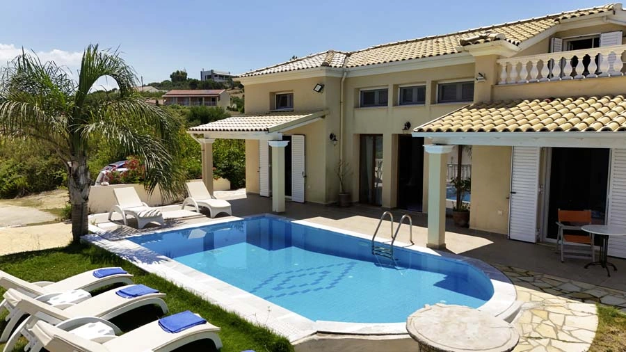 1 - vente villa vue mer ágios stéfanos îles ioniennes grèce