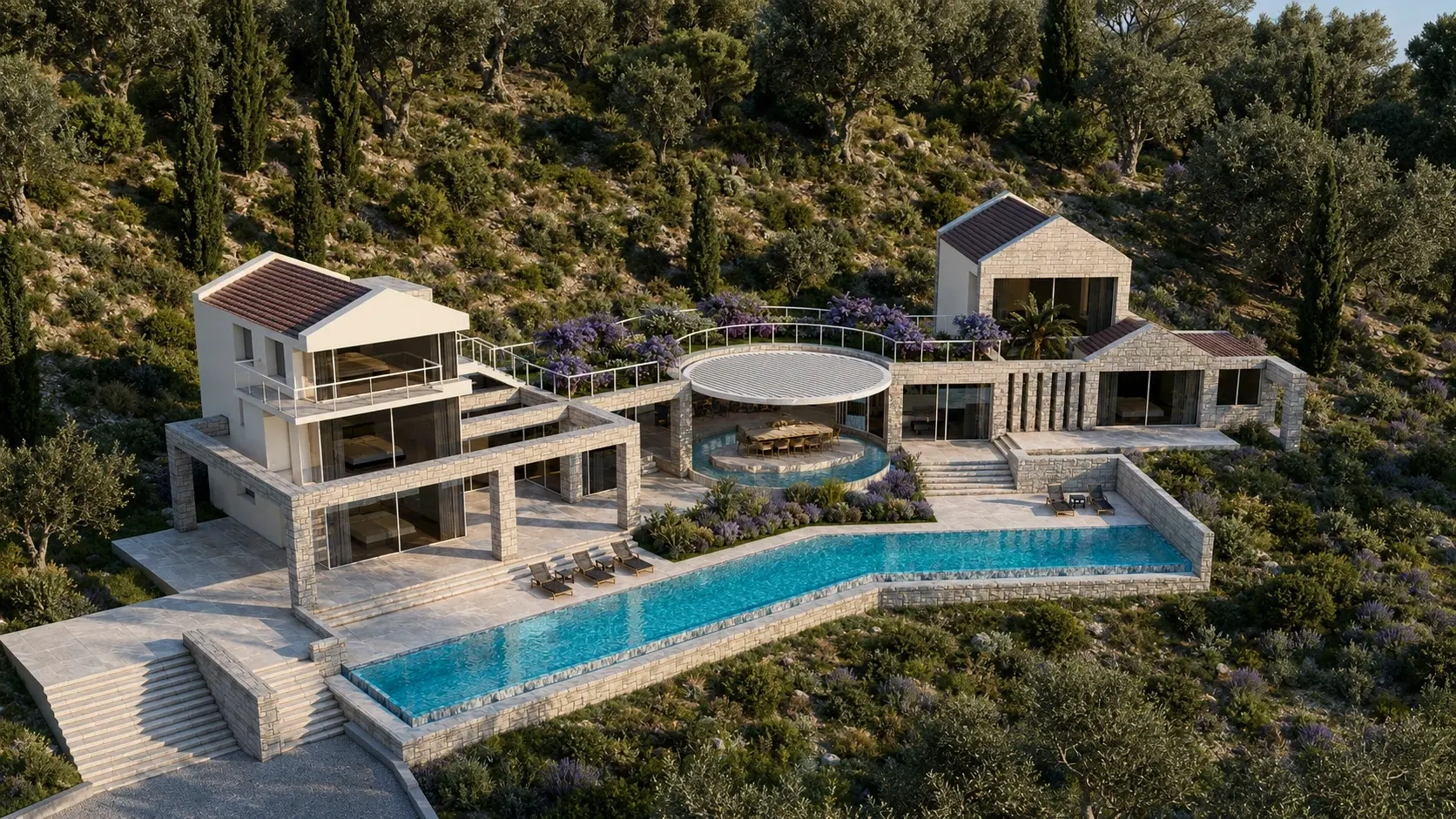 1 - vente villa vue mer nisída meganísi îles ioniennes grèce