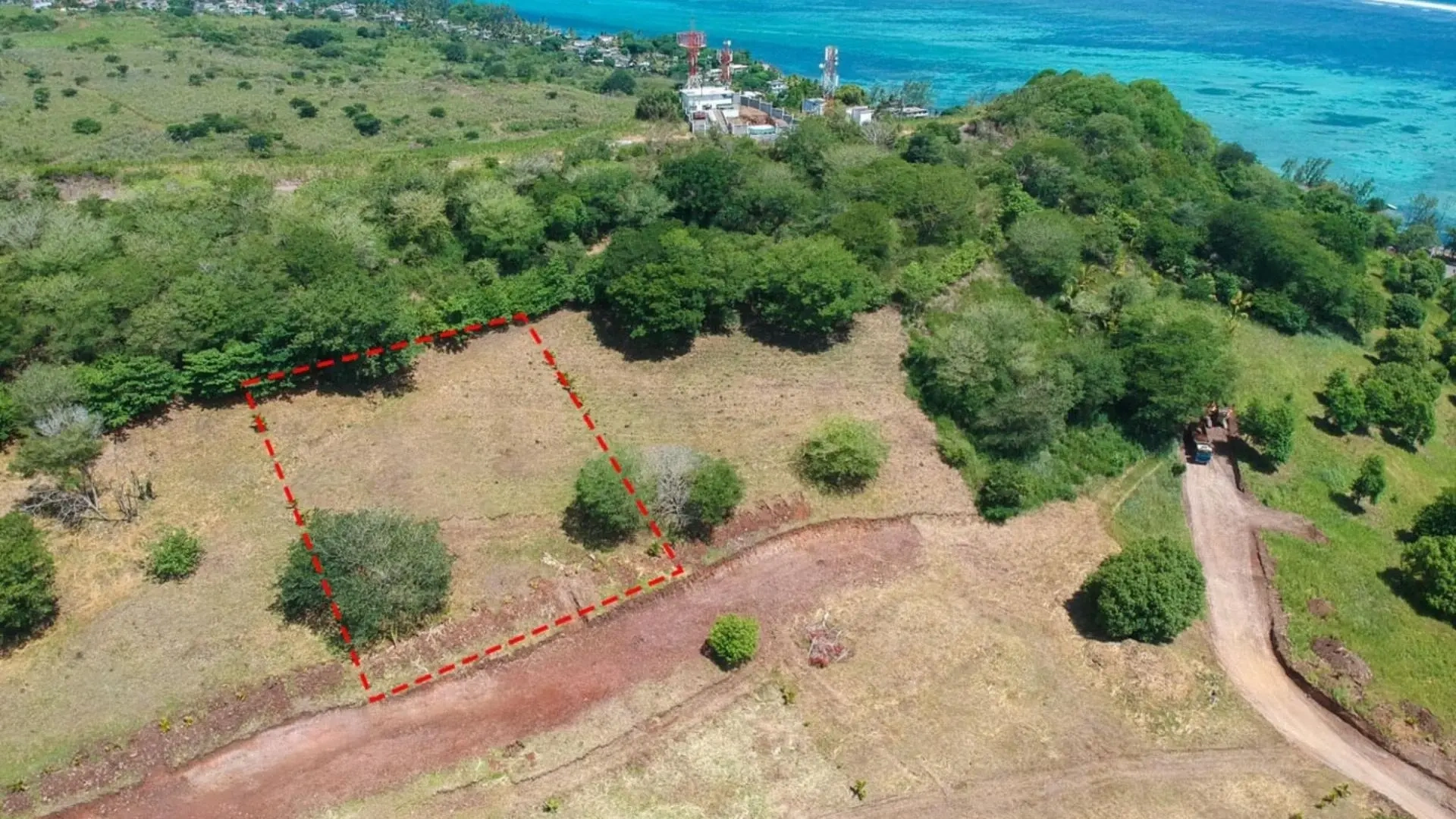 2 - sea view plot of land for sale in baie du cap savanne mauritius