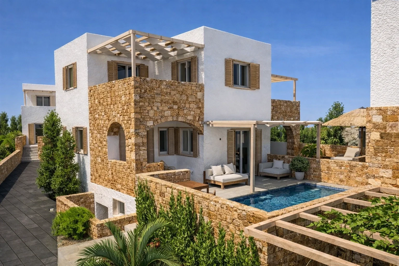 1 - vente villa vue mer naxos - cyclades egée méridionale grèce