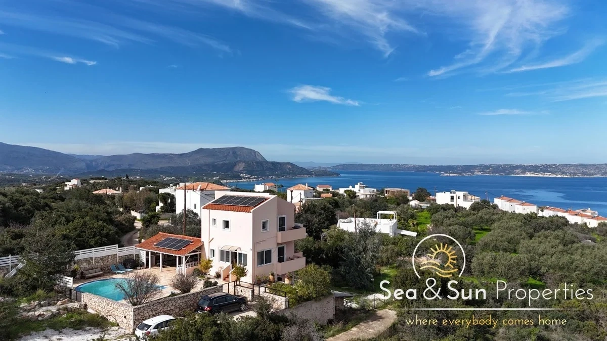 1 - vente maison vue mer vámos crète grèce