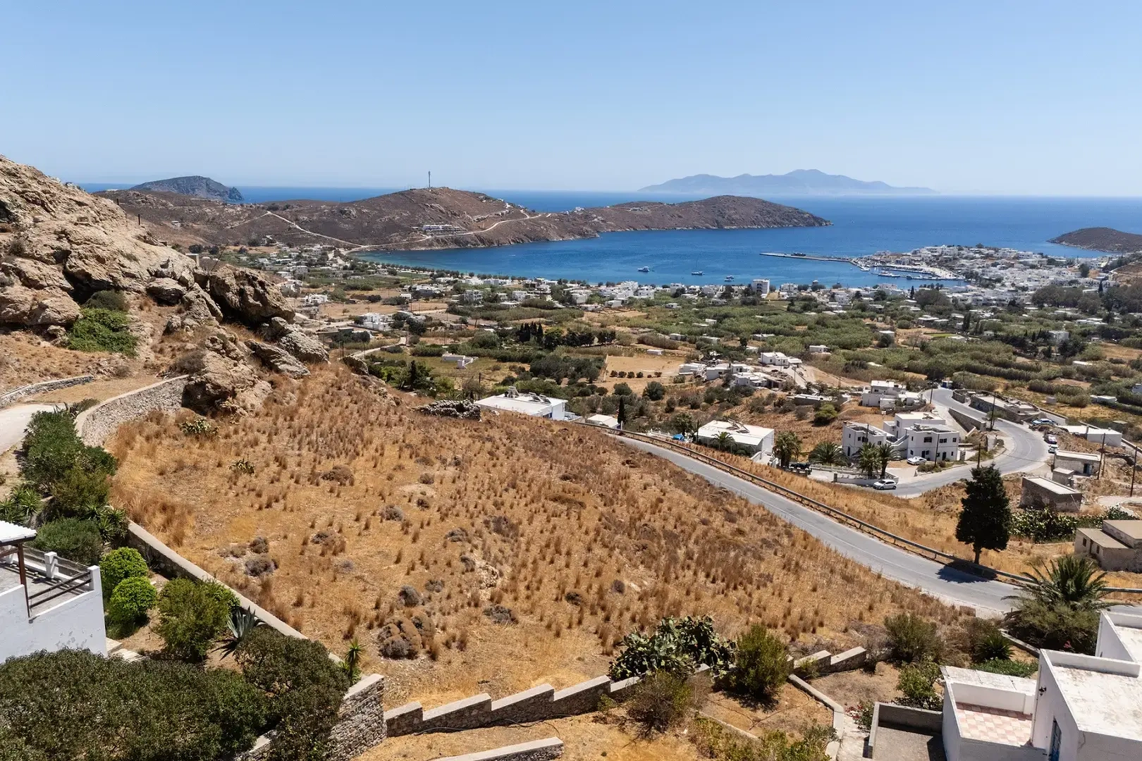 1 - vente terrain vue mer sérifos - cyclades egée méridionale grèce