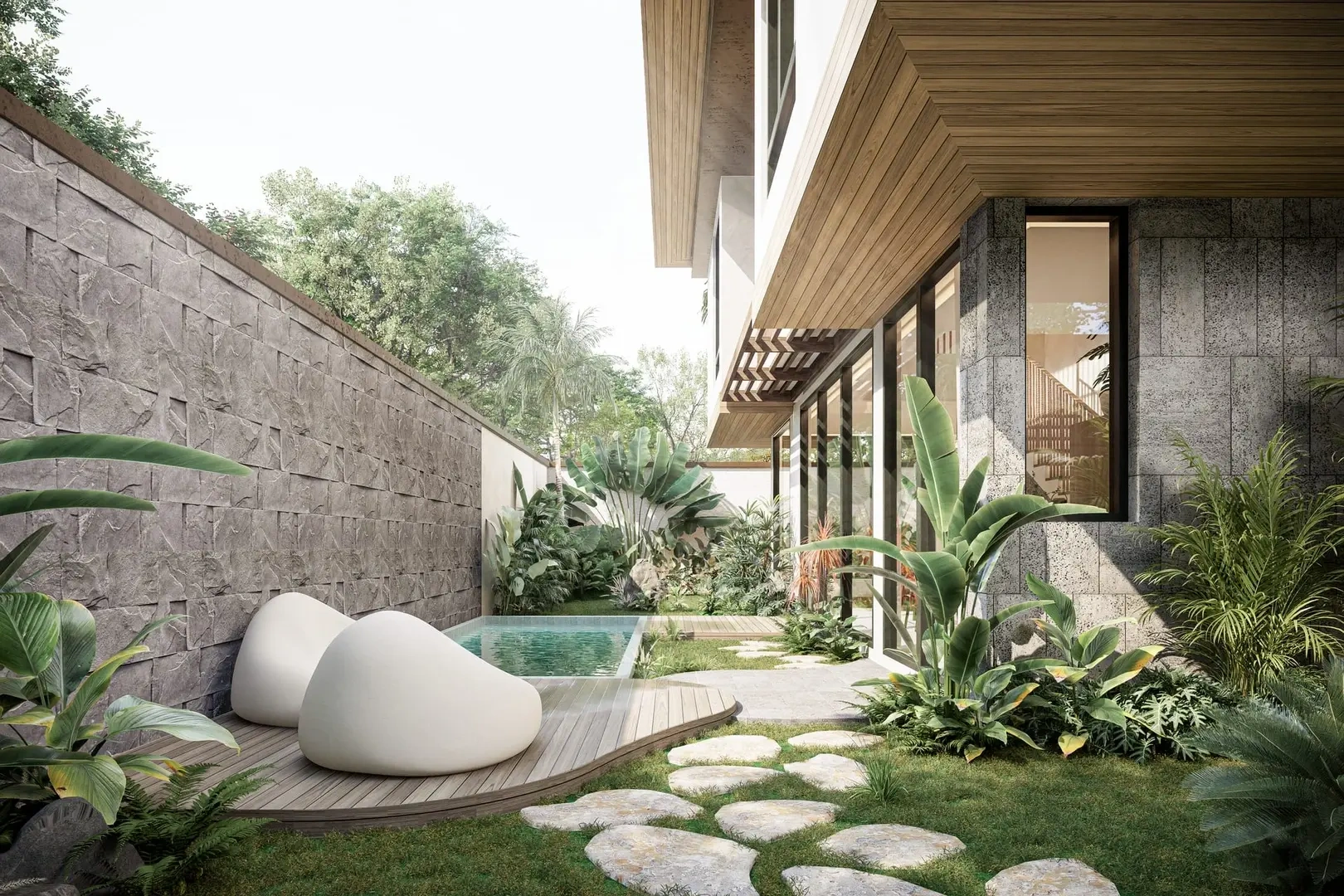 1 - vente maison plage à pied tabanan bali indonésie