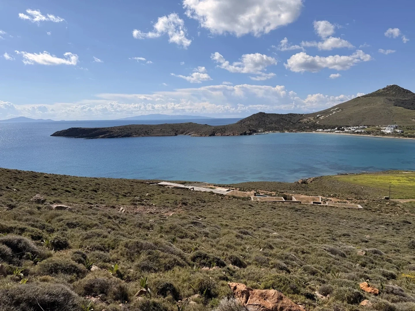 2 - vente terrain vue mer paros - cyclades egée méridionale grèce