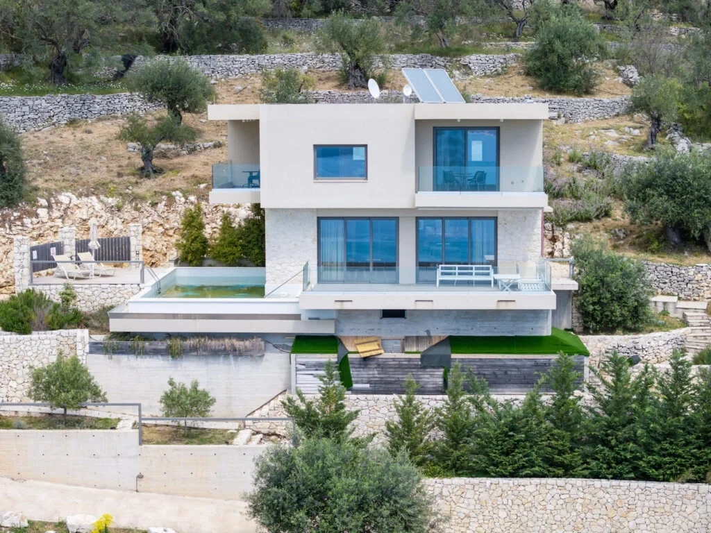 2 - vente villa vue mer nissaki îles ioniennes grèce