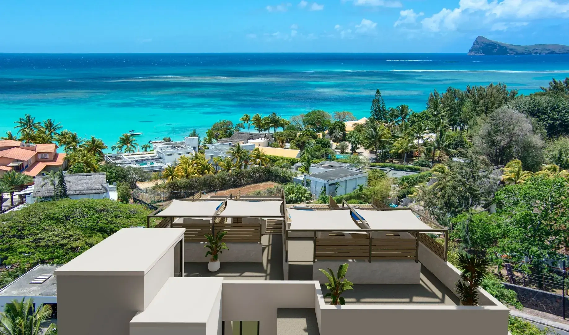 1 - vente appartement vue mer pereybere rivière du rempart île maurice