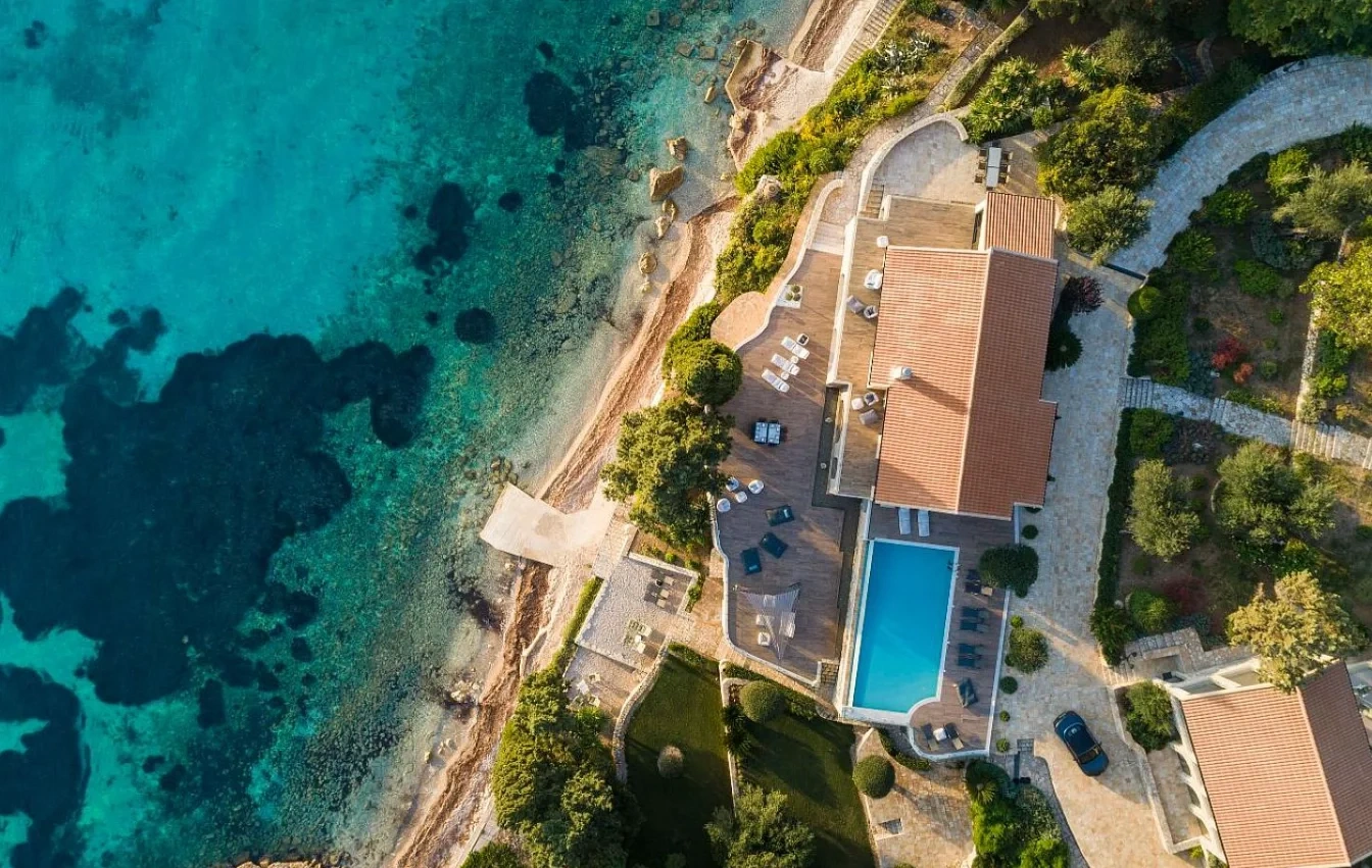 1 - vente villa pieds dans l'eau corfu îles ioniennes grèce