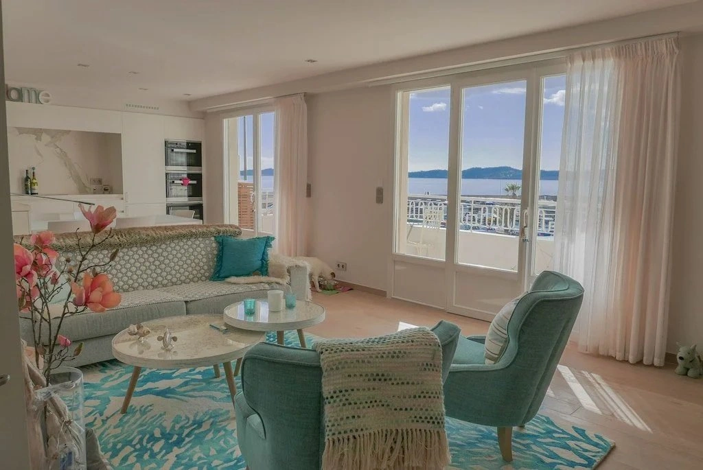 2 - сезонная аренда квартира вид моря sainte-maxime вар франция