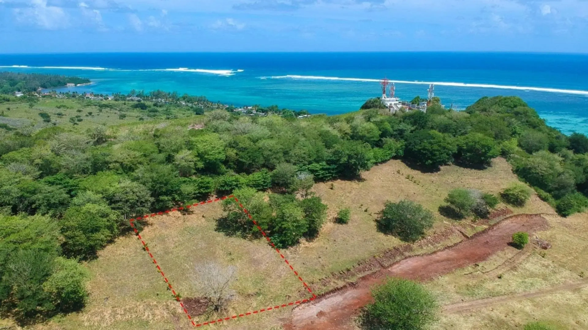 1 - sea view plot of land for sale in baie du cap savanne mauritius