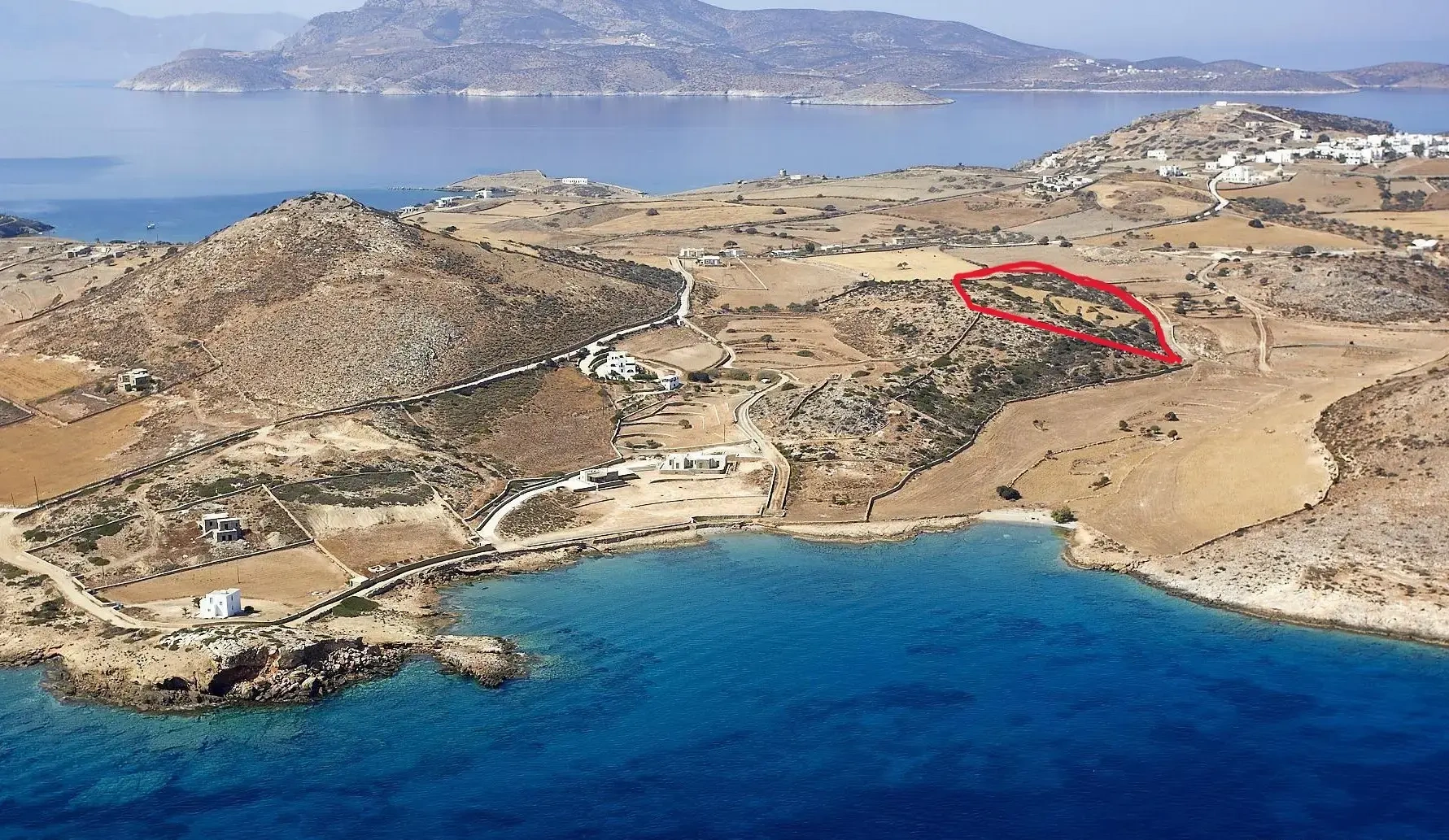 1 - vente terrain vue mer schinoussa egée méridionale grèce