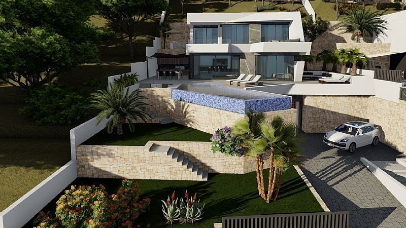 Casa vista al mar con piscina