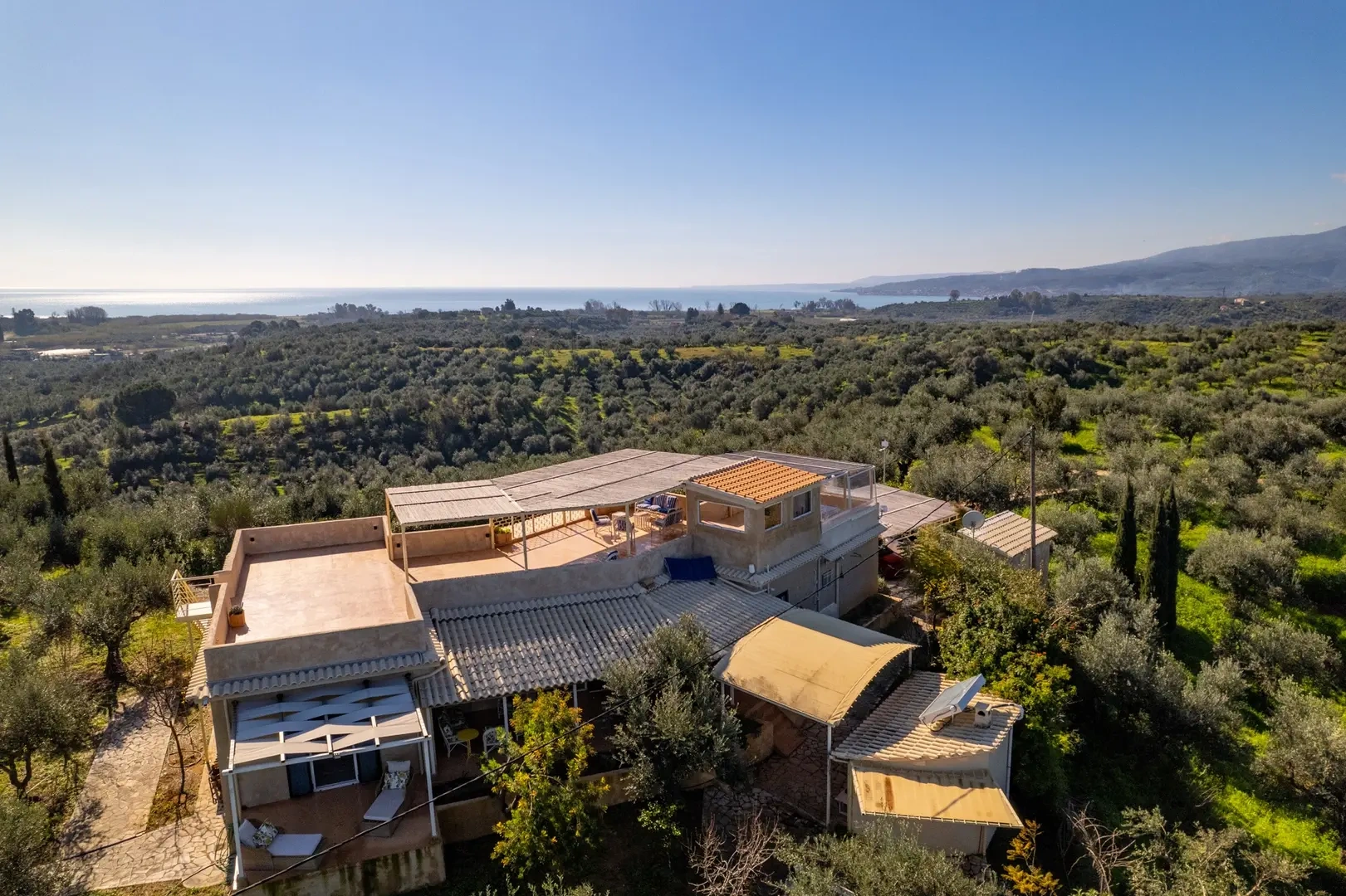 1 - vente maison vue mer velíka péloponnèse grèce