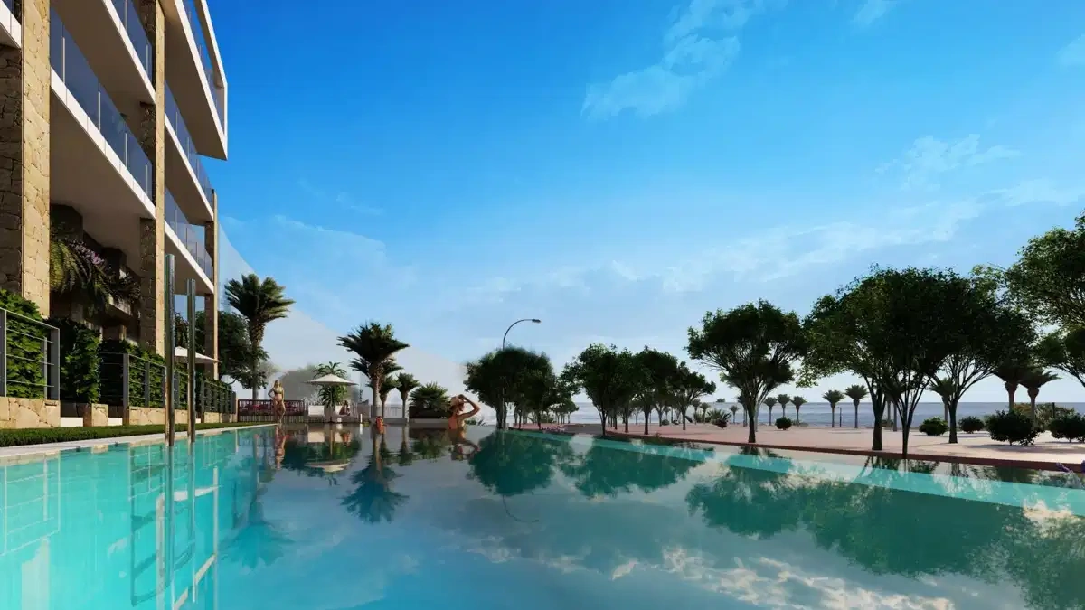 Apartamento vista de mar com piscina