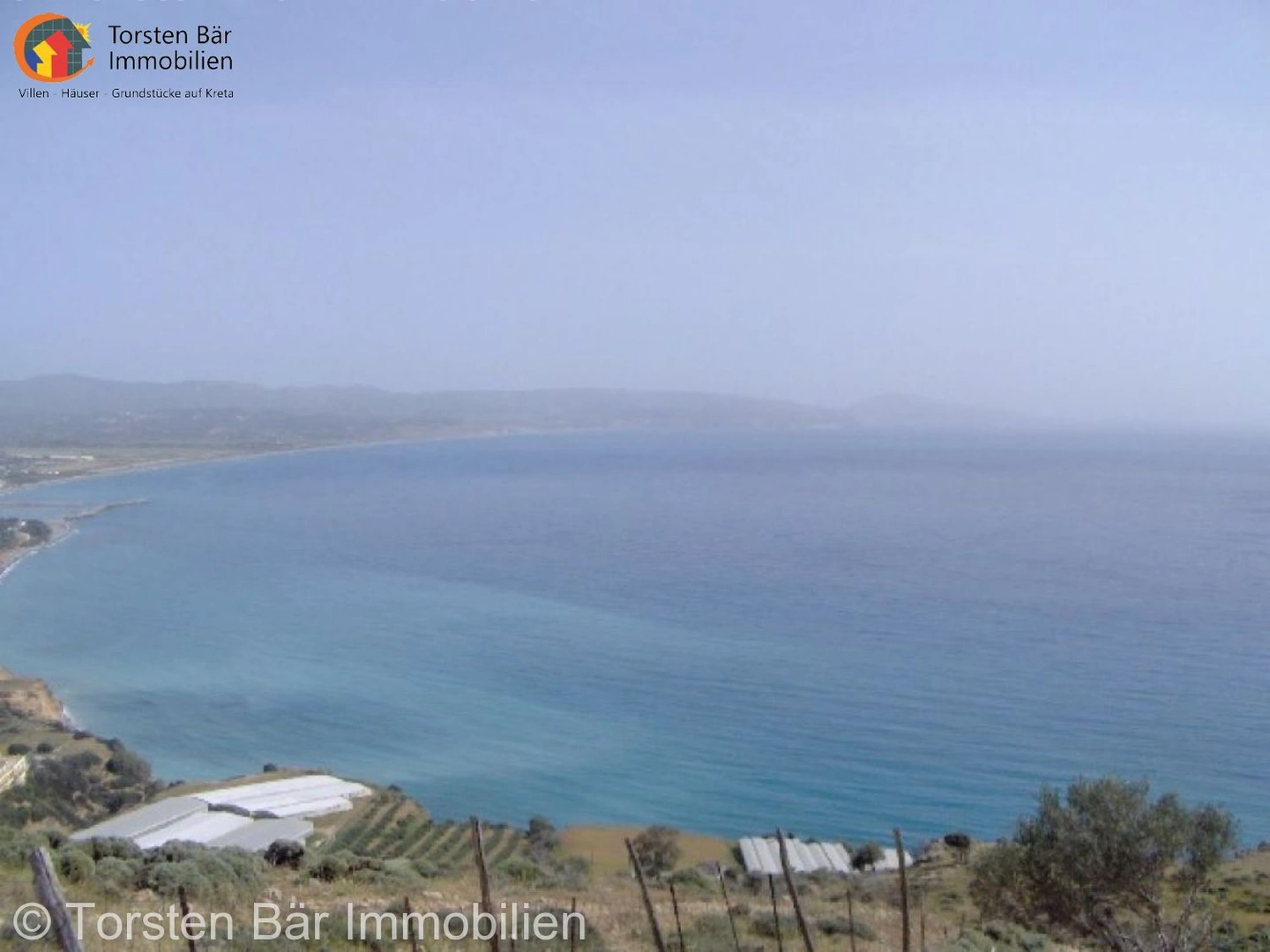 1 - venta terreno vista al mar kókkinos pírgos creta grecia