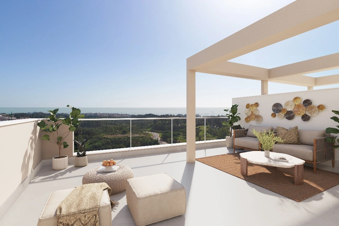 2 - vente appartement vue mer las lagunas de mijas andalousie espagne