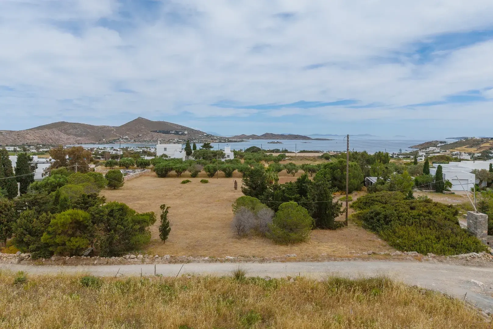 1 - sea view plot of land for sale in paros - cyclades south aegean greece