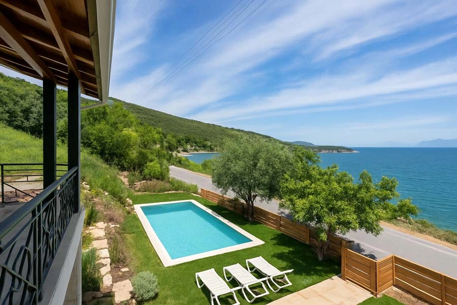 1 - vente maison vue mer corfu îles ioniennes grèce