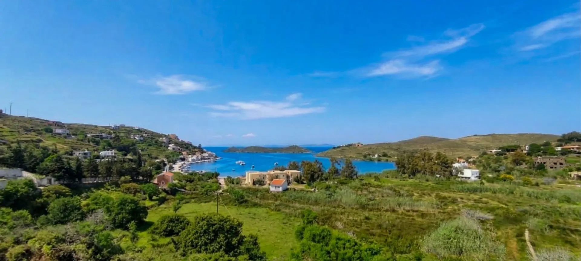1 - vente terrain vue mer kéa - cyclades egée méridionale grèce