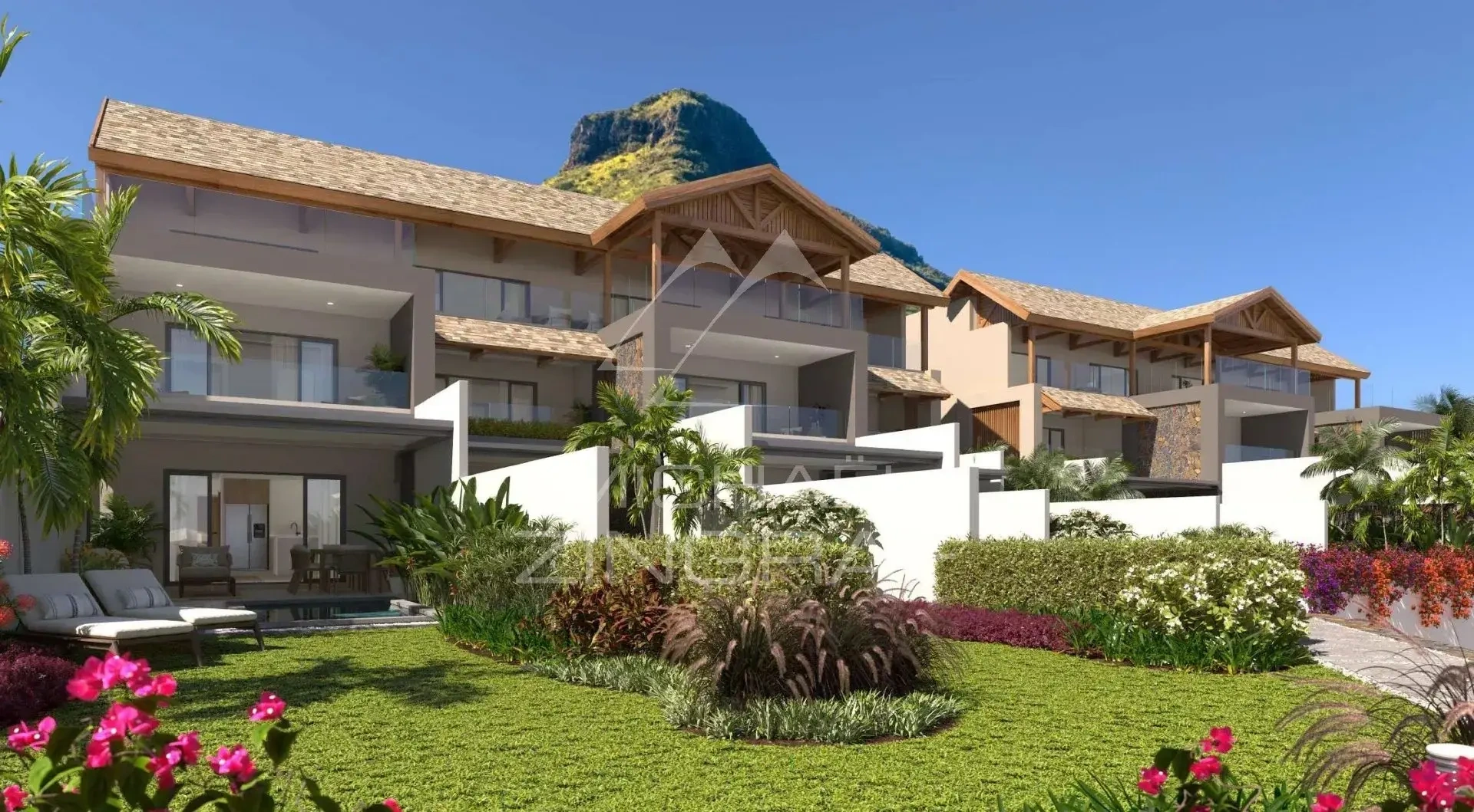 2 - vente appartement pieds dans l'eau rivière noire rivière noire île maurice