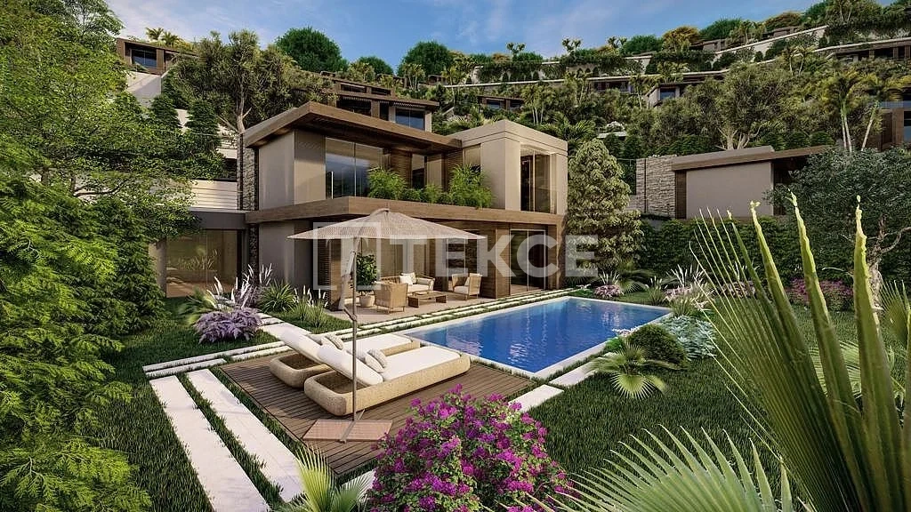 1 - продажа дом вид моря bodrum muğla турция
